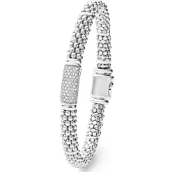 Fashion Caviar Diamond Bracelet | 6Mm Silver