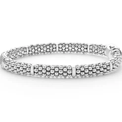 Fashion Caviar Diamond Bracelet | 6Mm Silver