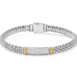 Best Sale Caviar Diamond Bracelet | 6Mm Two-Tone