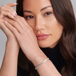 Best Sale Caviar Diamond Bracelet | 6Mm Two-Tone