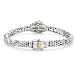 Store Caviar Diamond Knot Bracelet | 6Mm Two-Tone