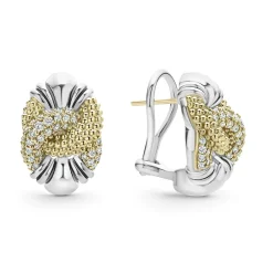 Hot Caviar Diamond Knot Earrings Diamonds