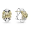 Shop Caviar Diamond Knot Earrings Two-Tone