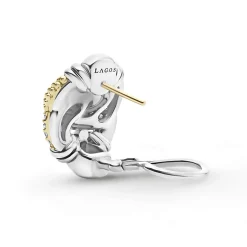 Shop Caviar Diamond Knot Earrings Two-Tone