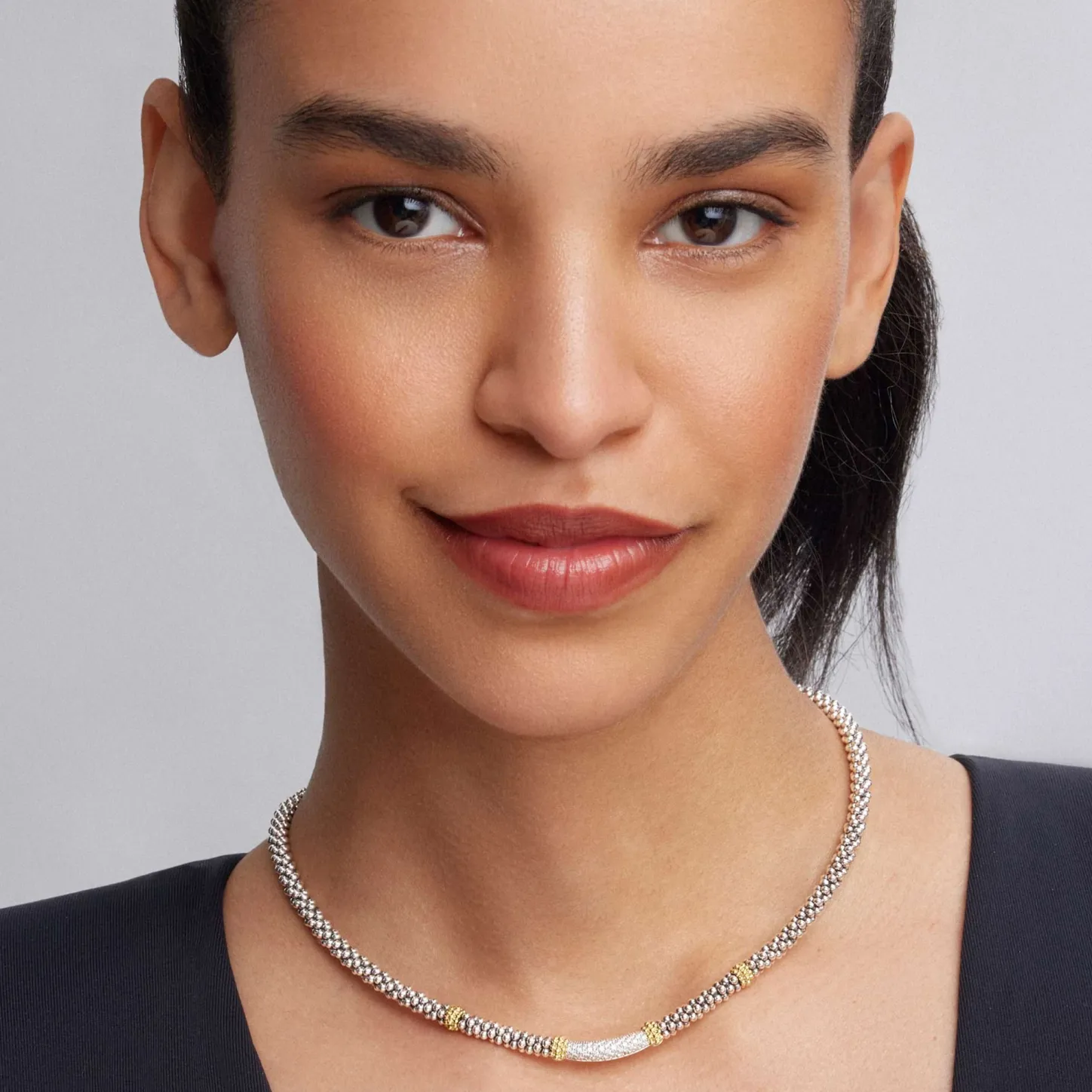 Sale Caviar Diamond Necklace | 5Mm Diamonds