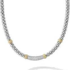 Flash Sale Caviar Diamond Necklace | 5Mm Two-Tone