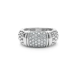 Best Sale Caviar Diamond Ring Silver