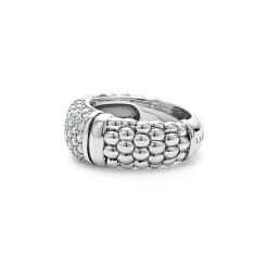 Best Sale Caviar Diamond Ring Silver