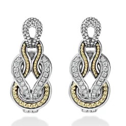 Best Caviar Knot Diamond Drop Earrings Diamonds