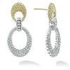 Online Caviar Oval Diamond Drop Earrings Drop Earrings