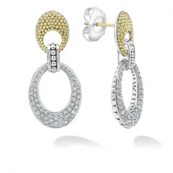 Best Caviar Oval Diamond Drop Earrings Diamonds