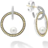 Online Caviar Pearl Drop Earrings Two-Tone