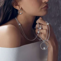 Online Caviar Pearl Drop Earrings Two-Tone