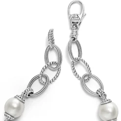 Online Caviar Pearl Link Bracelet Silver