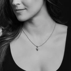 Clearance Caviar Pyramid Pendant Necklace Two-Tone