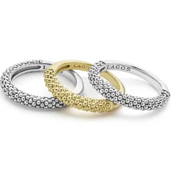 Hot Caviar Ring Gift Set Stacking Rings