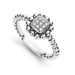 Online Caviar Square Diamond Ring Stacking Rings