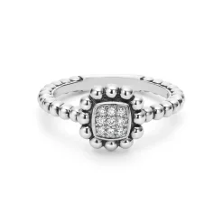 Online Caviar Square Diamond Ring Stacking Rings