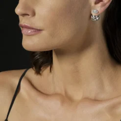 Sale Caviar Square Diamond Stud Earrings Diamonds