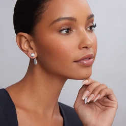 Sale Caviar Square Diamond Stud Earrings Caviar Earrings