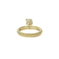 Best Sale Caviar Tassel Diamond Ring Gold