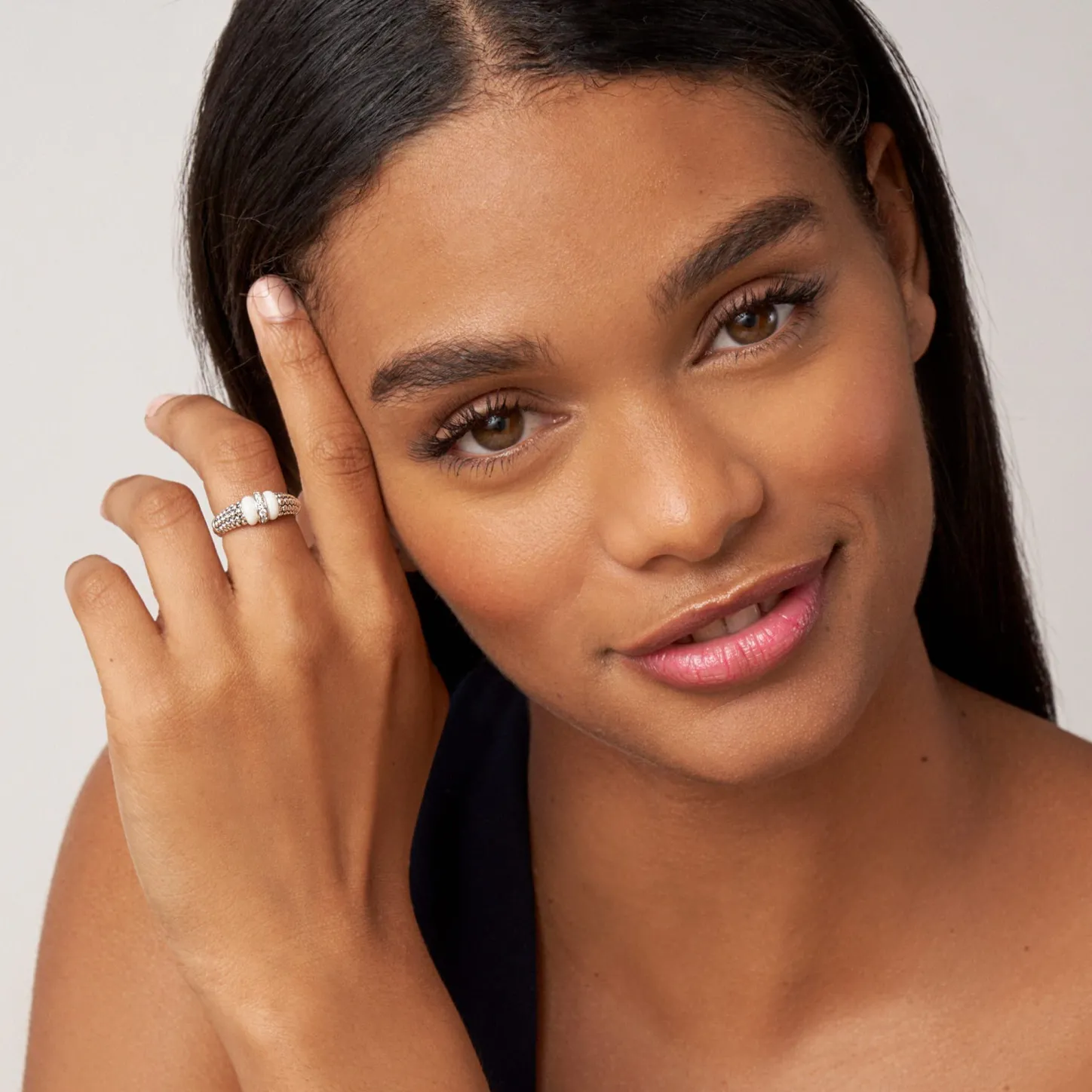 Sale Ceramic And Caviar Diamond Ring Diamonds