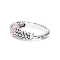 Cheap Ceramic And Caviar Diamond Ring Silver