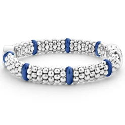 Sale Ceramic And Diamond Circle Bracelet | 9Mm Silver