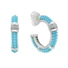 Outlet Ceramic And Diamond Hoop Earrings Diamonds