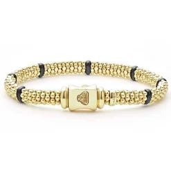 Online Ceramic And 18K Gold Caviar Bracelet | 6Mm Gold