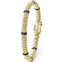 Online Ceramic And 18K Gold Caviar Bracelet | 6Mm Gold