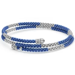 Hot Ceramic Beaded Wrap Bracelet Silver