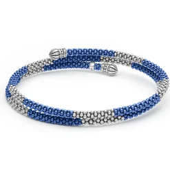 Hot Ceramic Beaded Wrap Bracelet Silver