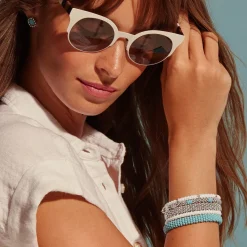 Hot Ceramic Caviar Beaded Bracelet Two-Tone