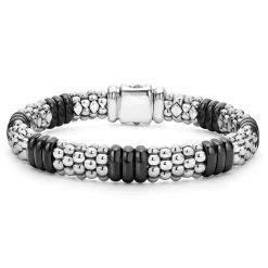 Sale Ceramic Caviar Beaded Bracelet | 9Mm Two-Tone