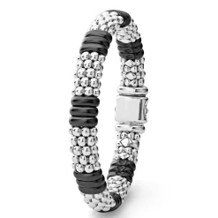 Sale Ceramic Caviar Beaded Bracelet | 9Mm Two-Tone