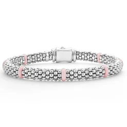 Sale Ceramic Caviar Beaded Bracelet Gift Set Silver