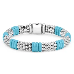 Best Ceramic Caviar Beaded Bracelet | 9Mm Silver