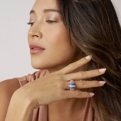 Fashion Ceramic Caviar Diamond Ring Diamonds