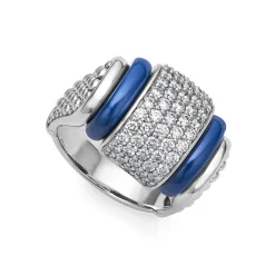 Shop Ceramic Caviar Diamond Statement Ring Diamonds