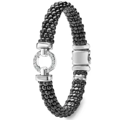 Clearance Ceramic Diamond Circle Bracelet | 9Mm Silver