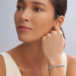 Cheap Ceramic Station Caviar Bracelet | 6Mm Silver