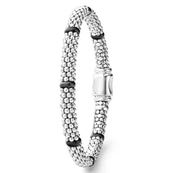 Shop Ceramic Station Caviar Bracelet | 6Mm Silver