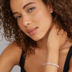 Discount Ceramic Station Caviar Bracelet | 6Mm Silver