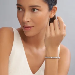 Flash Sale Ceramic Station Caviar Bracelet | 6Mm Silver