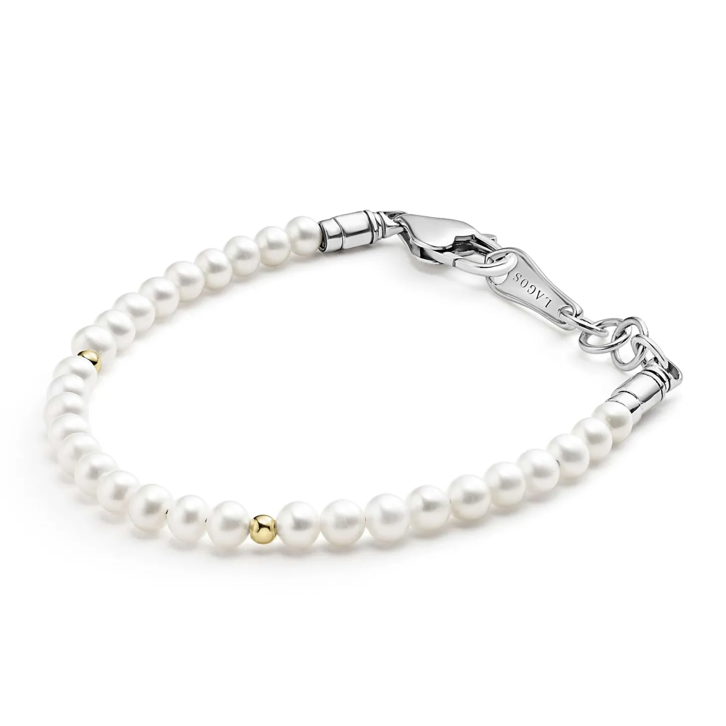 Flash Sale Childs First Gold Station Pearl Bracelet Two-Tone