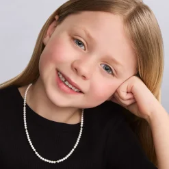 Cheap Childs First Gold Station Pearl Necklace Two-Tone