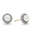 Outlet Childs First Pearl Earrings Silver