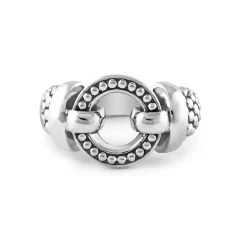 Sale Circle Caviar Ring Silver