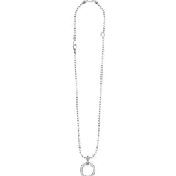 Outlet Circle Diamond Pendant Necklace Silver